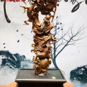 Đạt ma hàm long gỗ sưa.