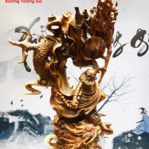 Đạt ma hàm long gỗ sưa.