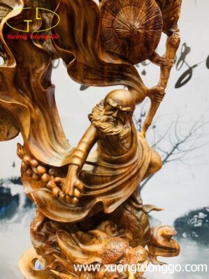 Đạt ma hàm long gỗ sưa.