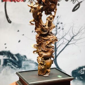 Đạt ma hàm long gỗ sưa.