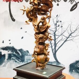 Đạt ma hàm long gỗ sưa.