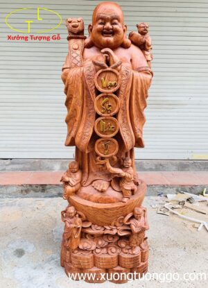 Di Lặc chúc phúc gỗ hương 1m3