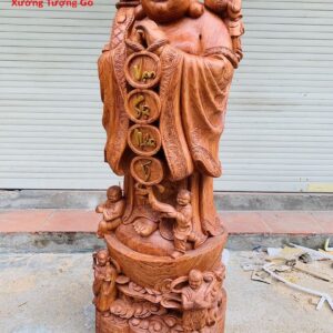 Di Lặc chúc phúc gỗ hương 1m3