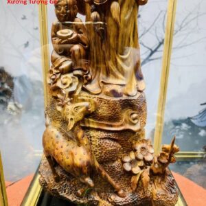 Tượng ông thọ gỗ sưa.