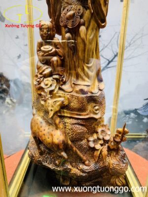 Tượng ông thọ gỗ sưa.