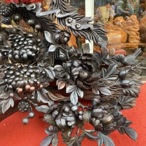 Phượng Hoàng lửa gỗ trắc đỏ đen.