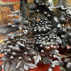 Phượng Hoàng lửa gỗ trắc đỏ đen.
