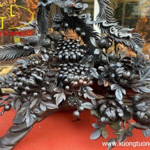 Phượng Hoàng lửa gỗ trắc đỏ đen.