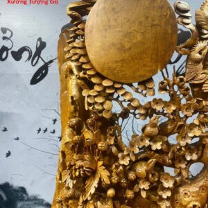 Phu thê viên mãn gỗ hương.