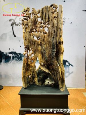 Phu thê viên mãn gỗ hương.