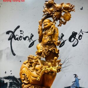 Di Lặc ngũ phúc vác cành đào gỗ hương ta.