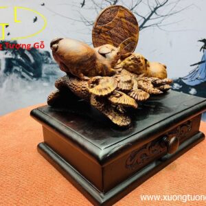 Cặp heo gỗ sưa