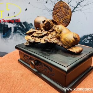 Cặp heo gỗ sưa