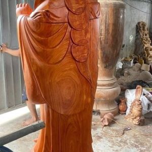 Di Lặc chúc phúc gỗ hương.