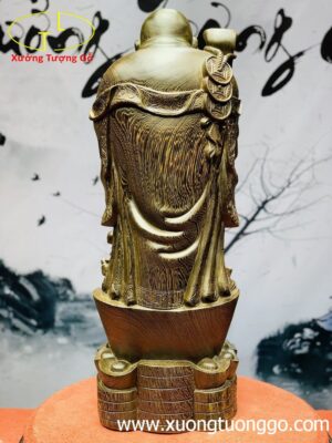 Di Lặc chúc phúc gỗ mun đuôi công