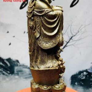 Di Lặc chúc phúc gỗ mun đuôi công