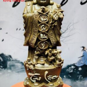 Di Lặc chúc phúc gỗ mun đuôi công