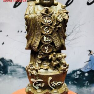 Di Lặc chúc phúc gỗ mun đuôi công