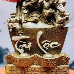 Di Lặc chúc phúc gỗ mun đuôi công