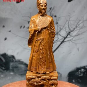Tượng Khổng Minh gỗ hương.