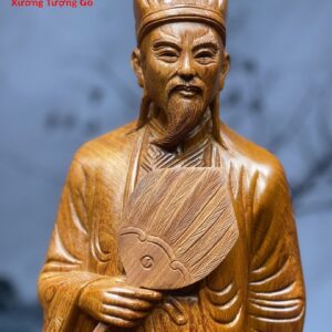 Tượng Khổng Minh gỗ hương.