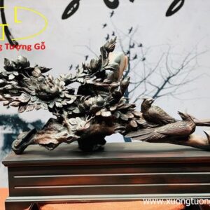 Chim trĩ song điểu hoa phù dung.