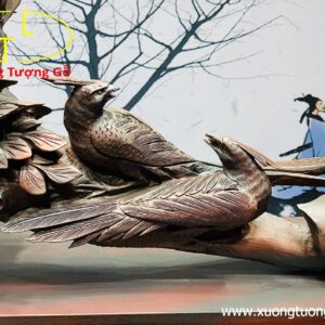 Chim trĩ song điểu hoa phù dung.