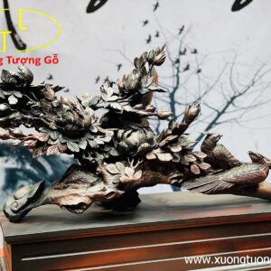 Chim trĩ song điểu hoa phù dung.