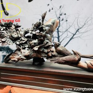 Chim trĩ song điểu hoa phù dung.