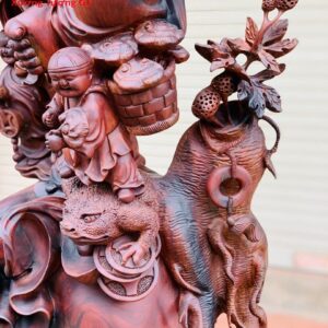 Di Lặc cửu tiểu gỗ trắc.