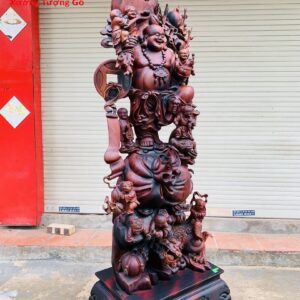 Di Lặc cửu tiểu gỗ trắc.