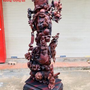Di Lặc cửu tiểu gỗ trắc.