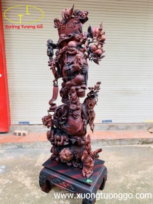 Di Lặc cửu tiểu gỗ trắc.