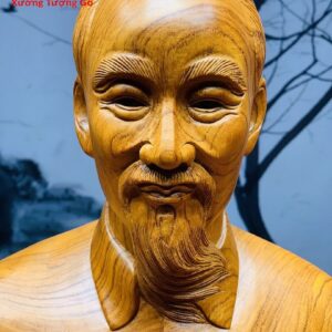 Chủ tịch Hồ Chí Minh gỗ hương.