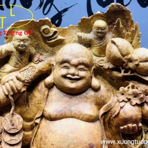 Di Lặc ngũ tiểu vác đào nu hương.