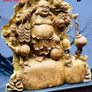 Di Lặc ngũ tiểu vác đào nu hương.