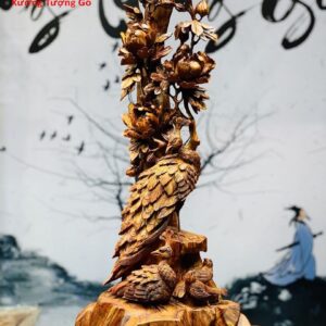 Phu thê viên mãn gỗ sưa đỏ.