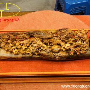 Cầu hoa mai chim trĩ gỗ sưa
