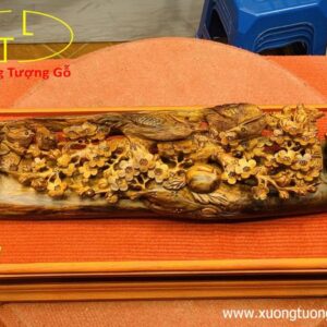 Cầu hoa mai chim trĩ gỗ sưa