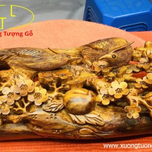 Cầu hoa mai chim trĩ gỗ sưa