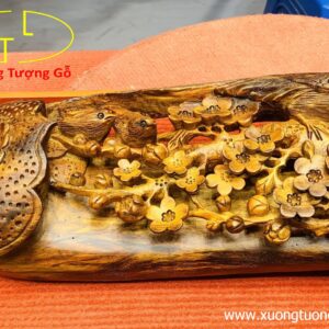 Cầu hoa mai chim trĩ gỗ sưa