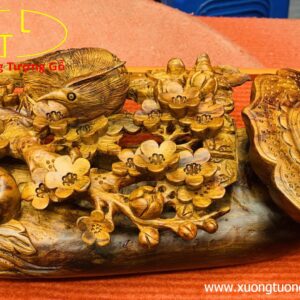 Cầu hoa mai chim trĩ gỗ sưa
