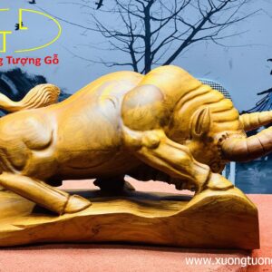 Bò tót gỗ hương