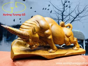 Bò tót gỗ hương