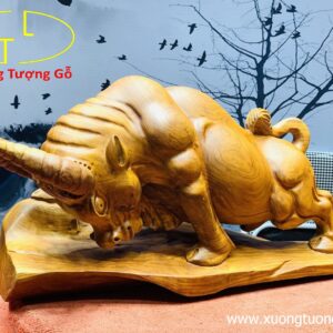 Bò tót gỗ hương