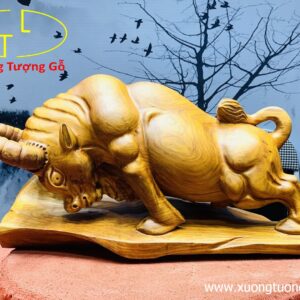 Bò tót gỗ hương