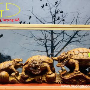 Gia đình long quy gỗ sưa