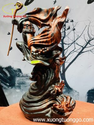Đạt Ma đứng sóng múa võ gỗ trắc