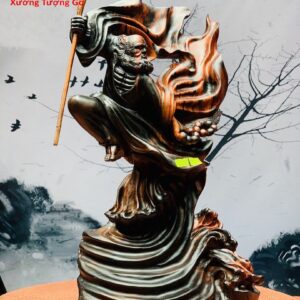 Đạt Ma đứng sóng múa võ gỗ trắc