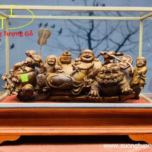 Di lặc tam tiểu nhị nghê gỗ sưa